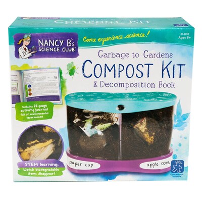 Educational Insights Nancy Bs Science Club Garbage to Gardens Compost Kit & Decomposition Book (535