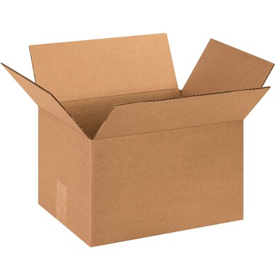 Corrugated Boxes, 13 x 9 x 8, Kraft, 25/Bundle (1398)