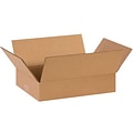 Flat Corrugated Boxes, 14 x 10 x 3, Kraft, 25/Bundle (14103)