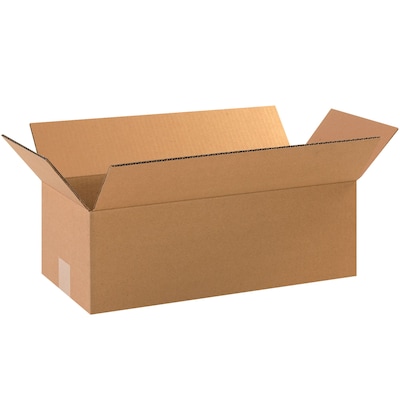 Corrugated Boxes, 18 x 8 x 4, Kraft, 25/Bundle (1884)