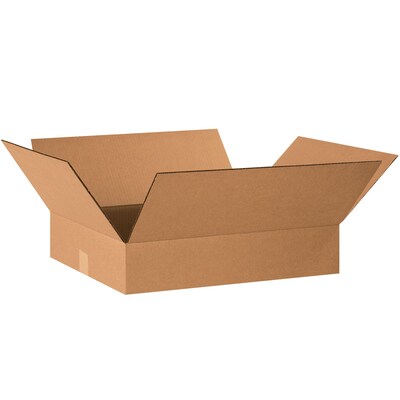 Corrugated Boxes, 22 x 18 x 4, Kraft, 25/Bundle (22184)