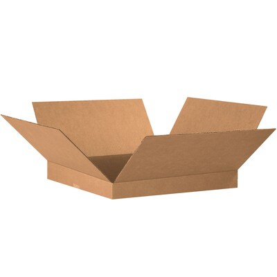 Flat Corrugated Boxes, 20 x 20 x 2, Kraft, 20/Bundle (20202)