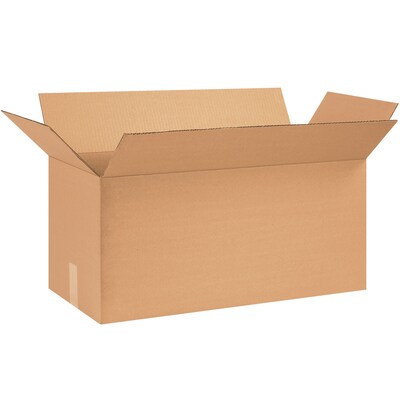 Corrugated Boxes, 24 x 10 x 12, Kraft, 25/Bundle (241012)