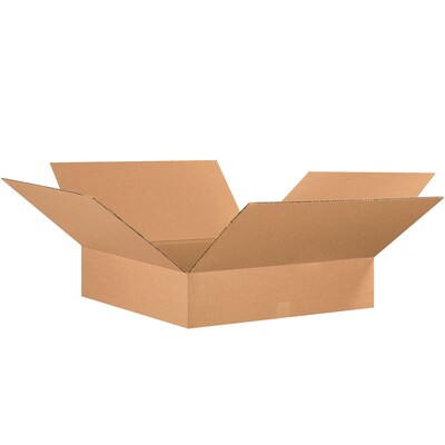 Flat Corrugated Boxes, 26 x 26 x 8, Kraft, 10/Bundle (26268)