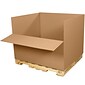 Partners Brand 48" x 40" x 36" Easy Load Cargo Container, 51 ECT, Kraft, 5/Bundle (484036EL)