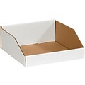 Open Top Bin Boxes, 16 x 12 x 4 1/2, Oyster White, 50/Bundle (BINMT16124)