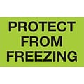 Tape Logic Climate Labels, Protect From Freezing, 3 x 5, Fluorescent Green, 500/Roll (DL1329)