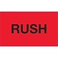 Tape Logic Labels, Rush, 3 x 5, Fluorescent Red, 500/Roll (DL1368)