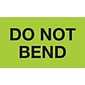 Labels, "Do Not Bend", 3" x 5", Fluorescent Green, 500/Roll (DL2343)