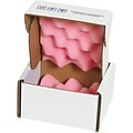 Anti-Static Foam Shippers, 5 x 5 x 3, Pink/White, 24/Case (FSA553)
