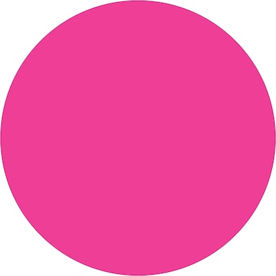 Tape Logic® Inventory Circle Labels, 3/4, Fluorescent Pink, 500/Roll (DL610K)