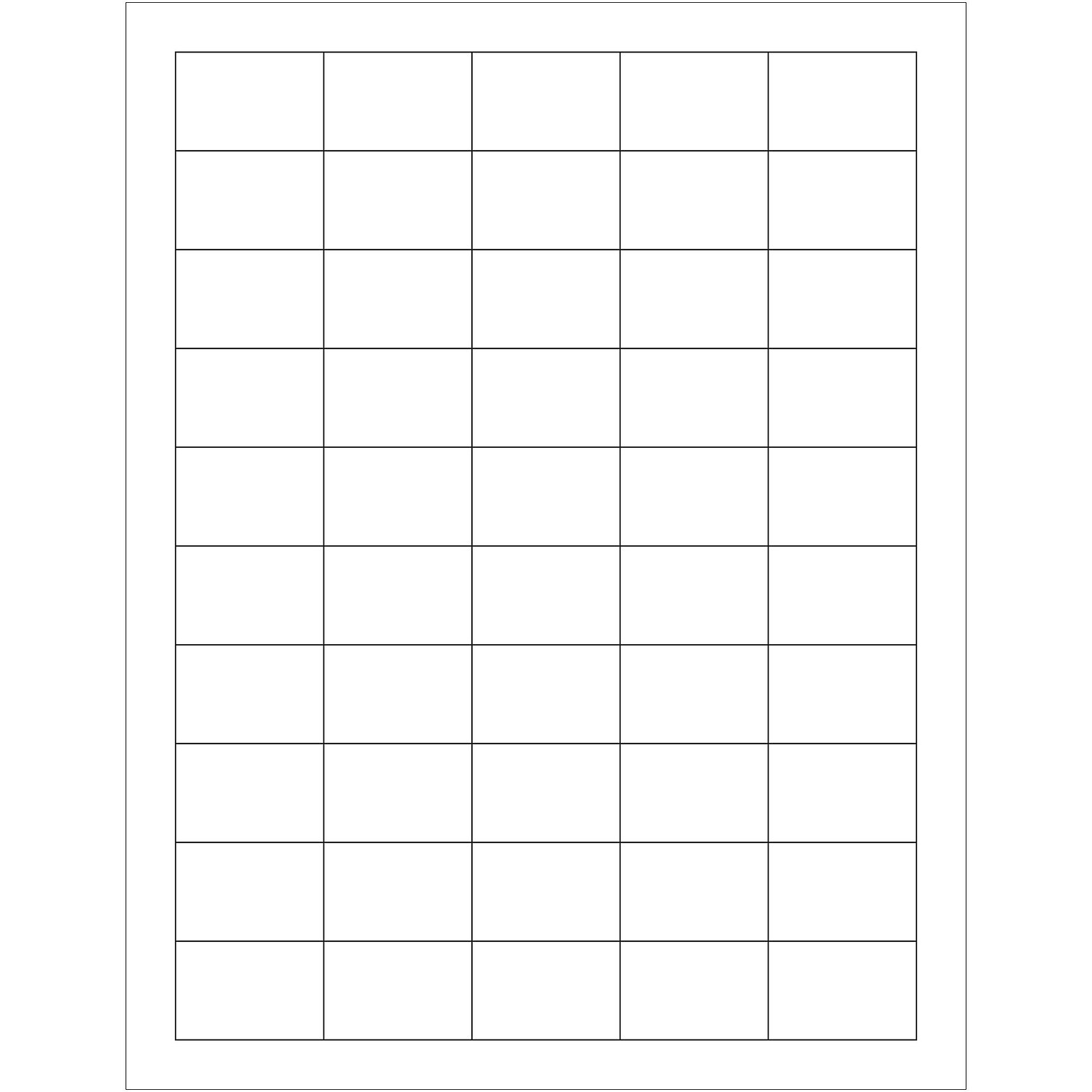 Tape Logic Laser Labels, Rectangle, 1 x 1 1/2, White, 5000/Case (LL107)