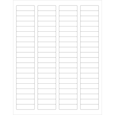 Tape Logic® Laser Labels, Rectangle, 1 3/4 x 1/2, White, 8000/Case (LL109)