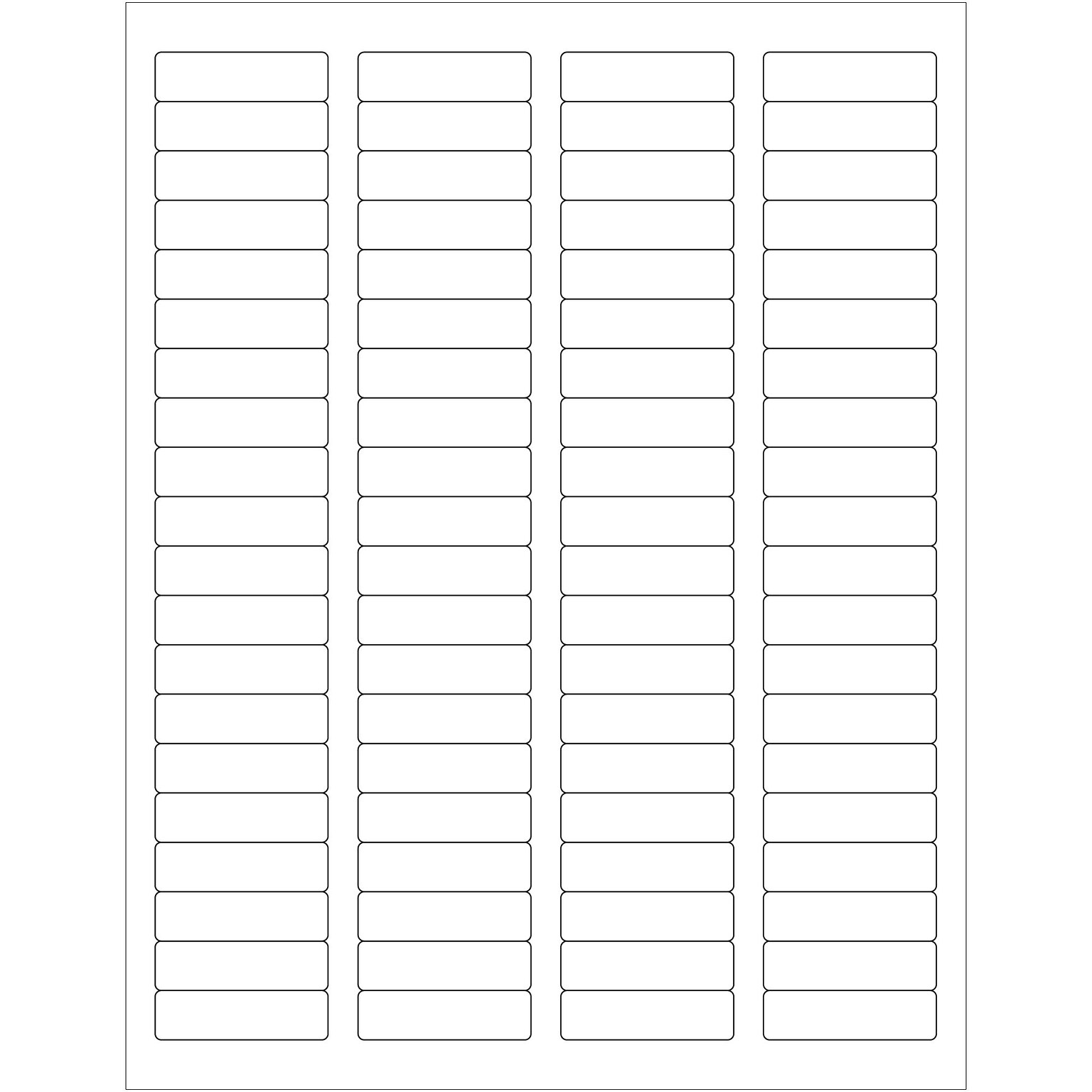 Tape Logic® Laser Labels, Rectangle, 1 3/4 x 1/2, White, 8000/Case (LL109)