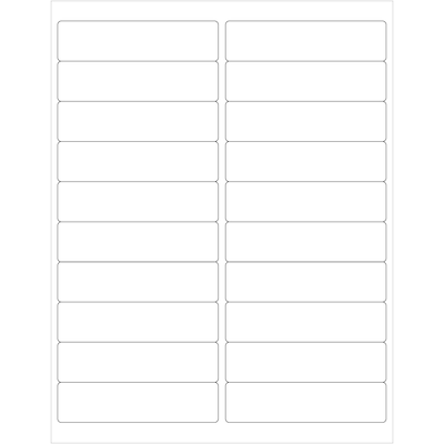 Tape Logic® Laser Labels, Rectangle, 4 x 1, White, 2000/Case (LL121)