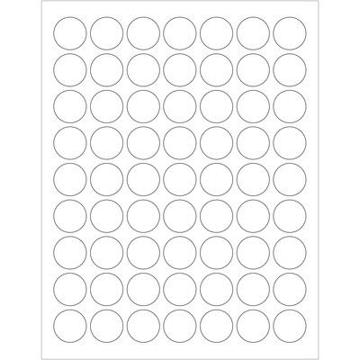 Tape Logic® Laser Labels, 1 Circle, White, 6300/Case (LL142)