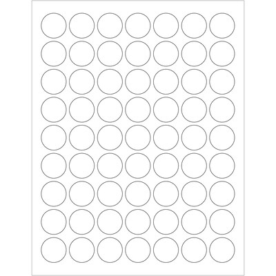 Tape Logic® Laser Labels, 1 Circle, White, 6300/Case (LL142)