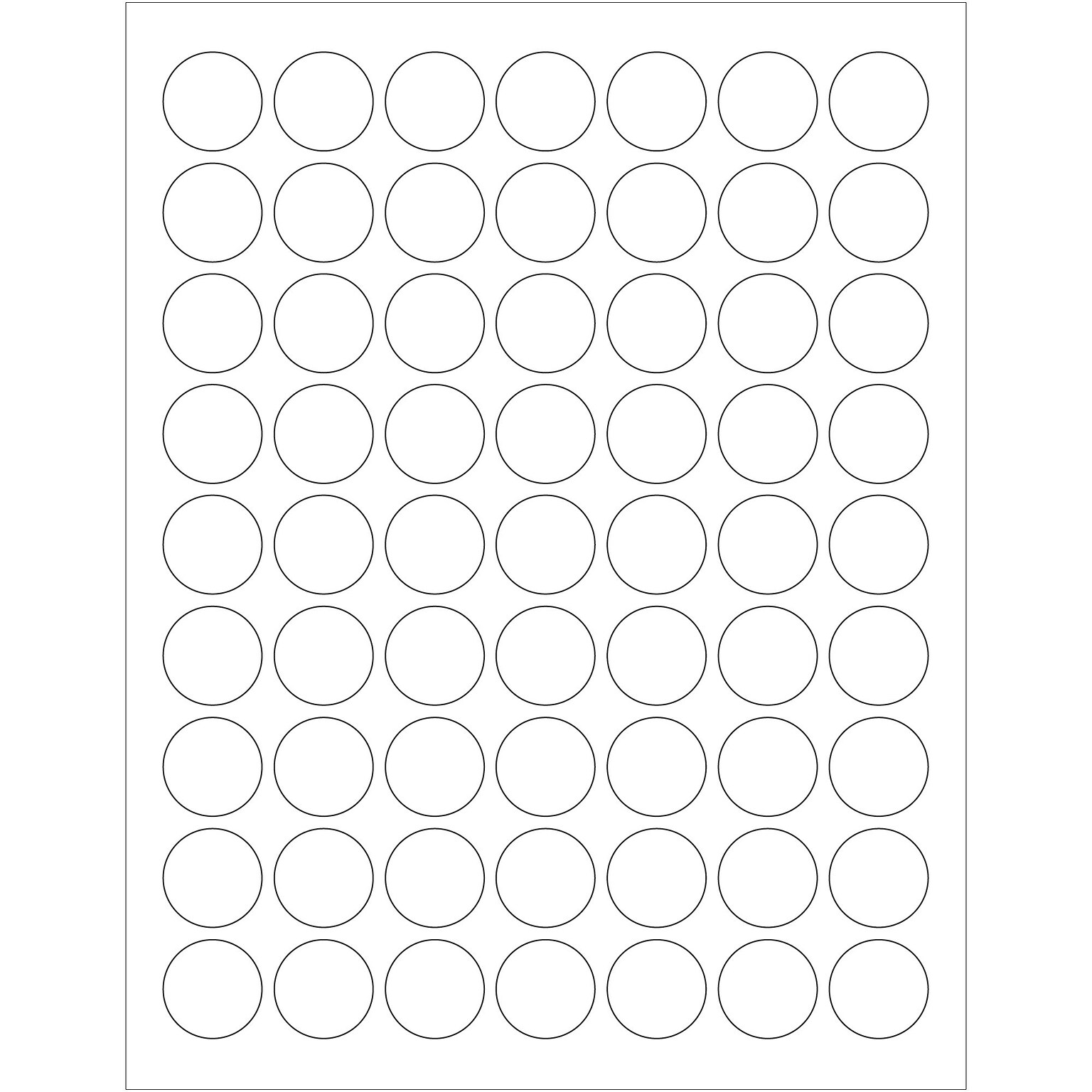 Tape Logic® Laser Labels, 1 Circle, White, 6300/Case (LL142)