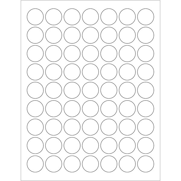 Tape Logic® Laser Labels, 1 Circle, White, 6300/Case (LL142)