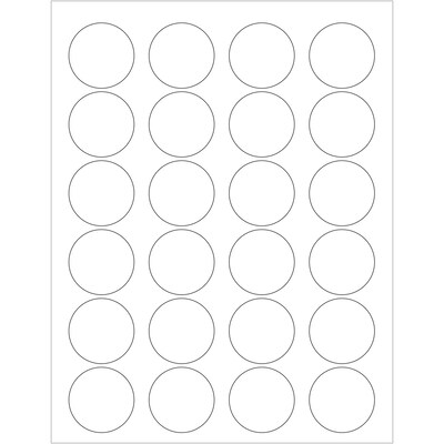 Tape Logic® Laser Labels, 1.625 Circle, White, 2400/Case (LL144)