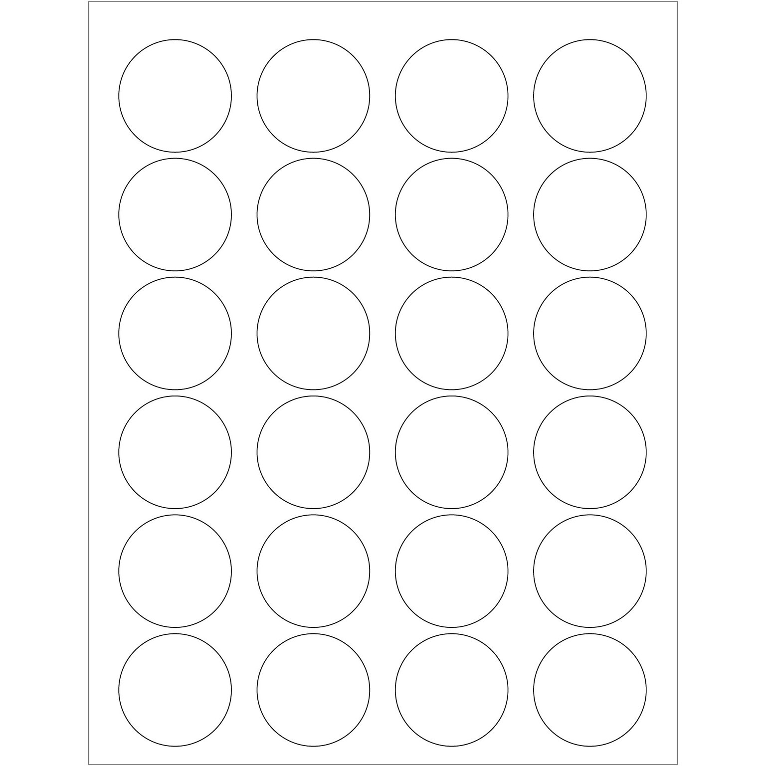 Tape Logic® Laser Labels, 1.625 Circle, White, 2400/Case (LL144)