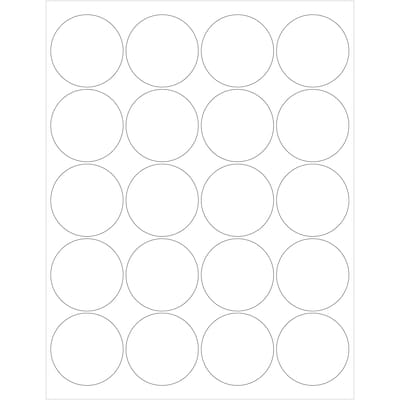 Tape Logic® Laser Labels, 2 Circle, White, 2000/Case (LL145)