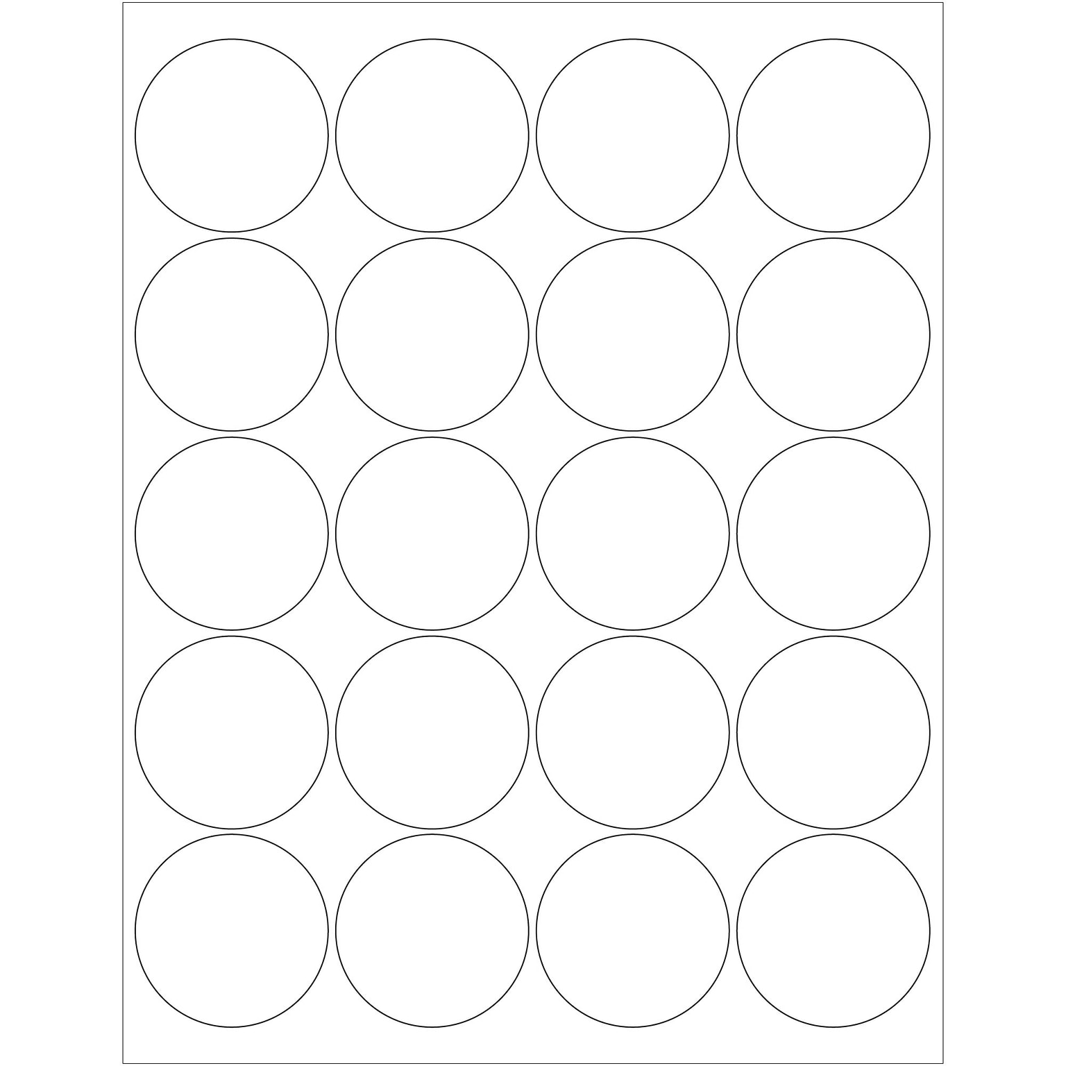 Tape Logic Laser Labels, 2 Circle, White, 2000/Case (LL145)