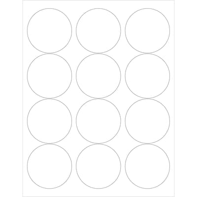 Tape Logic® Laser Labels, 2 1/2 Circle, White, 1200/Case (LL146)