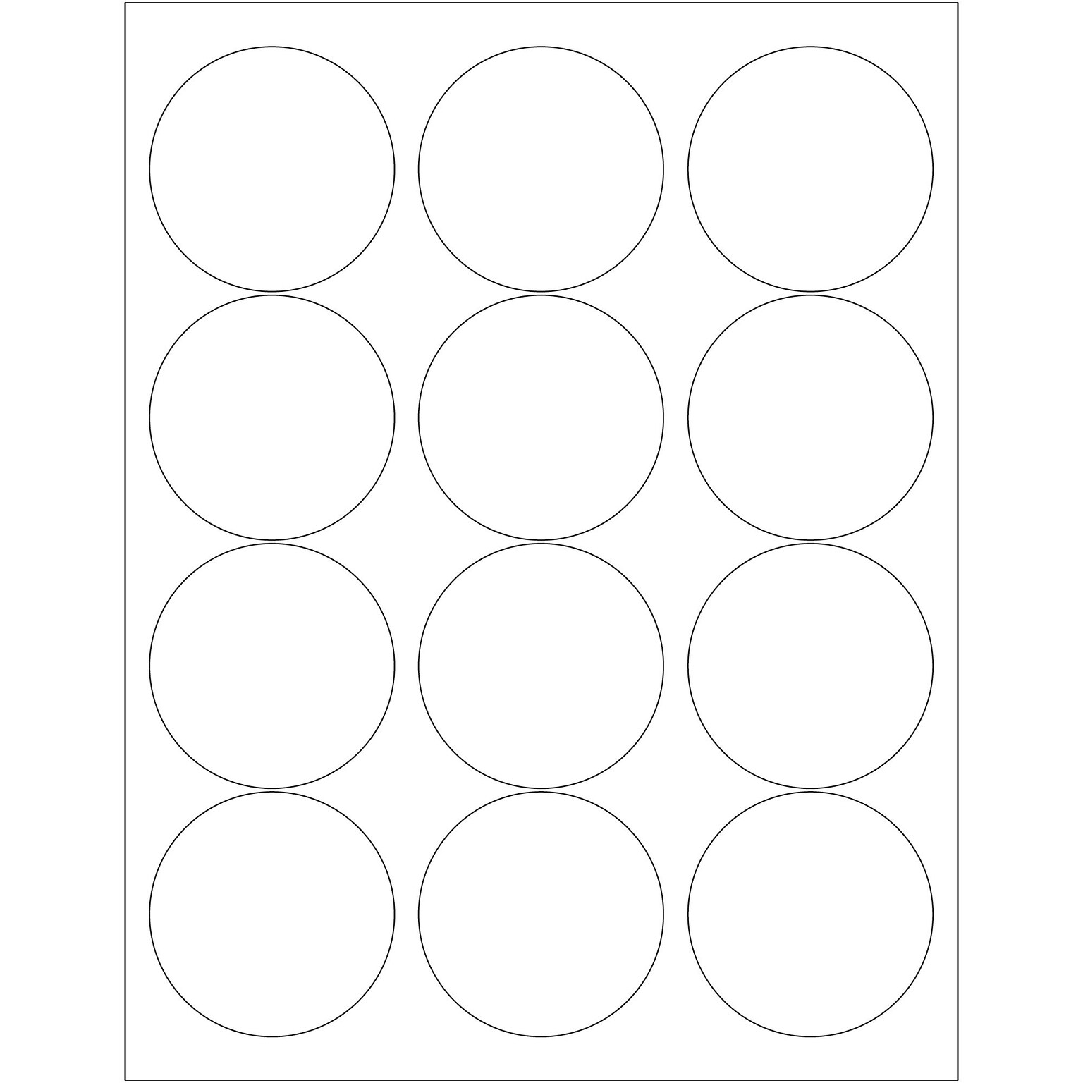 Tape Logic® Laser Labels, 2 1/2 Circle, White, 1200/Case (LL146)