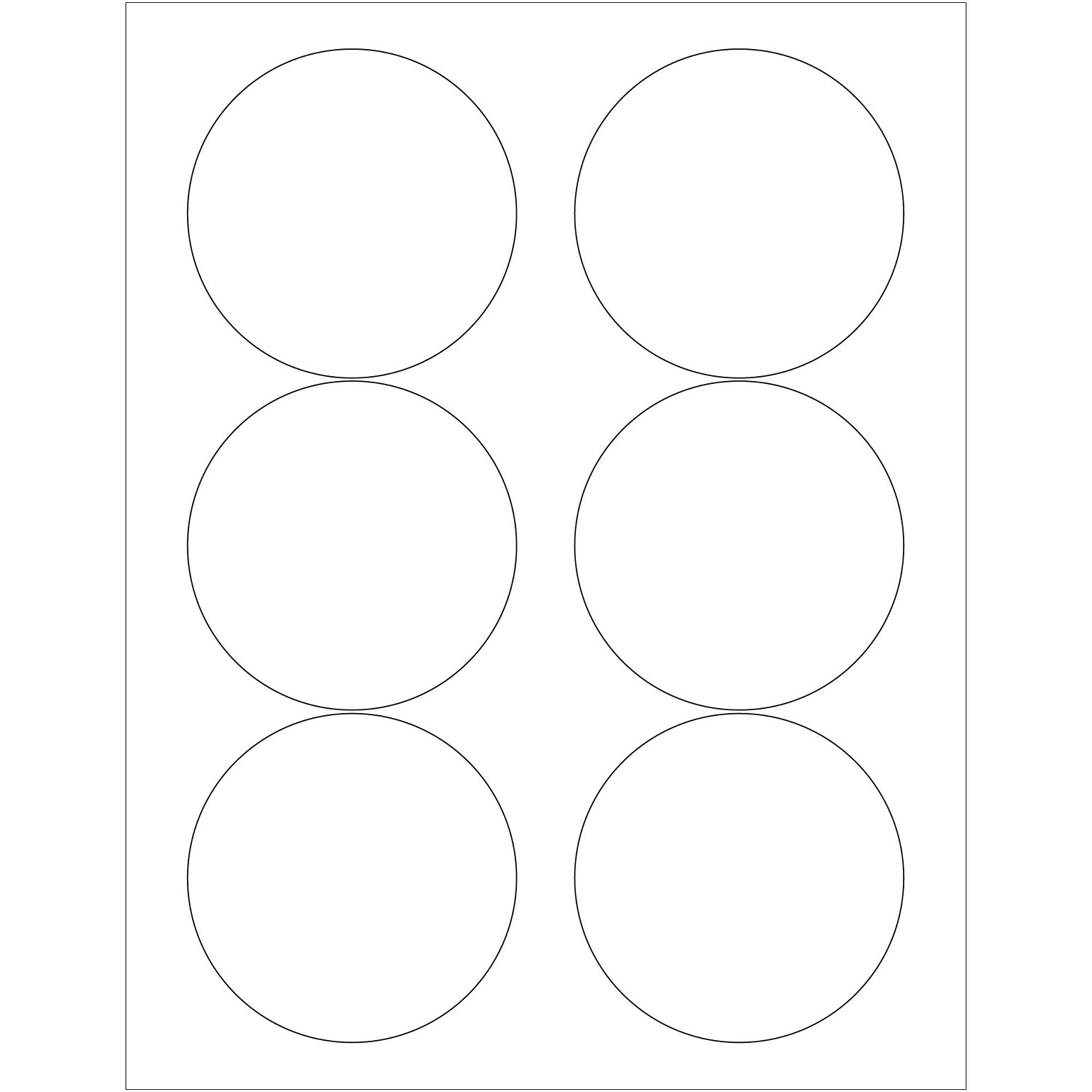 Tape Logic Laser Round Labels, 3 1/3, White, 600/Carton (DL610D)