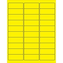 Tape Logic® Rectangle Laser Labels, 2 5/8 x 1, Fluorescent Yellow, 3000/Case (LL173YE)