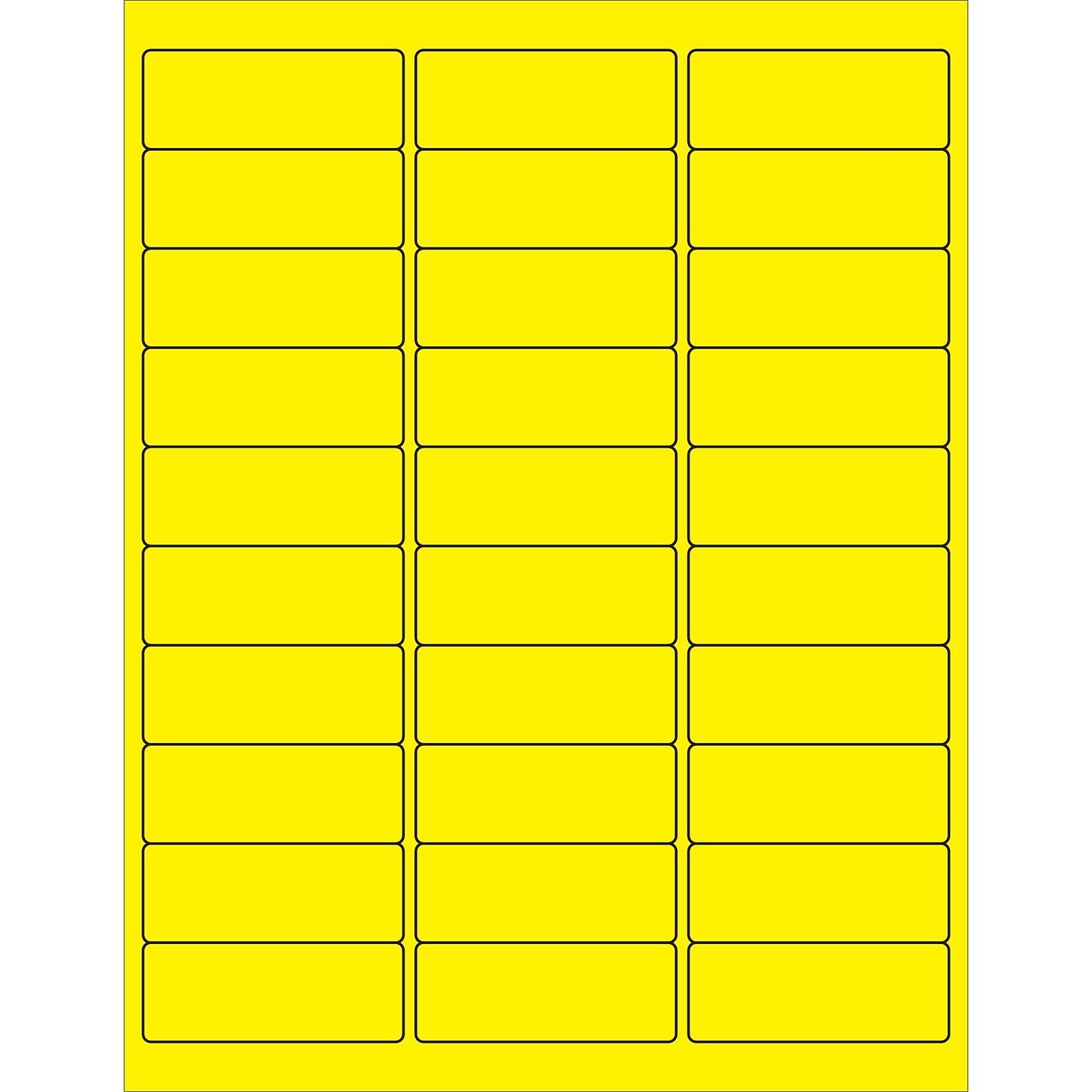 Tape Logic Laser/Inkjet Address Labels, 1 x 2-5/8, White, 3000 Labels/Carton (LL125)