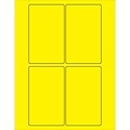 Tape Logic® Rectangle Laser Labels, 3 x 5, Fluorescent Yellow, 400/Case (LL175YE)