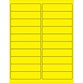 Tape Logic® Rectangle Laser Labels, 4 x 1, Fluorescent Yellow, 2000/Case (LL177YE)