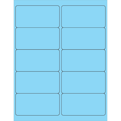 Tape Logic® Rectangle Laser Labels, 4 x 2, Pastel Blue, 1000/Case (LL178BE)