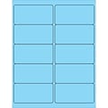 Tape Logic® Rectangle Laser Labels, 4 x 2, Pastel Blue, 1000/Case (LL178BE)