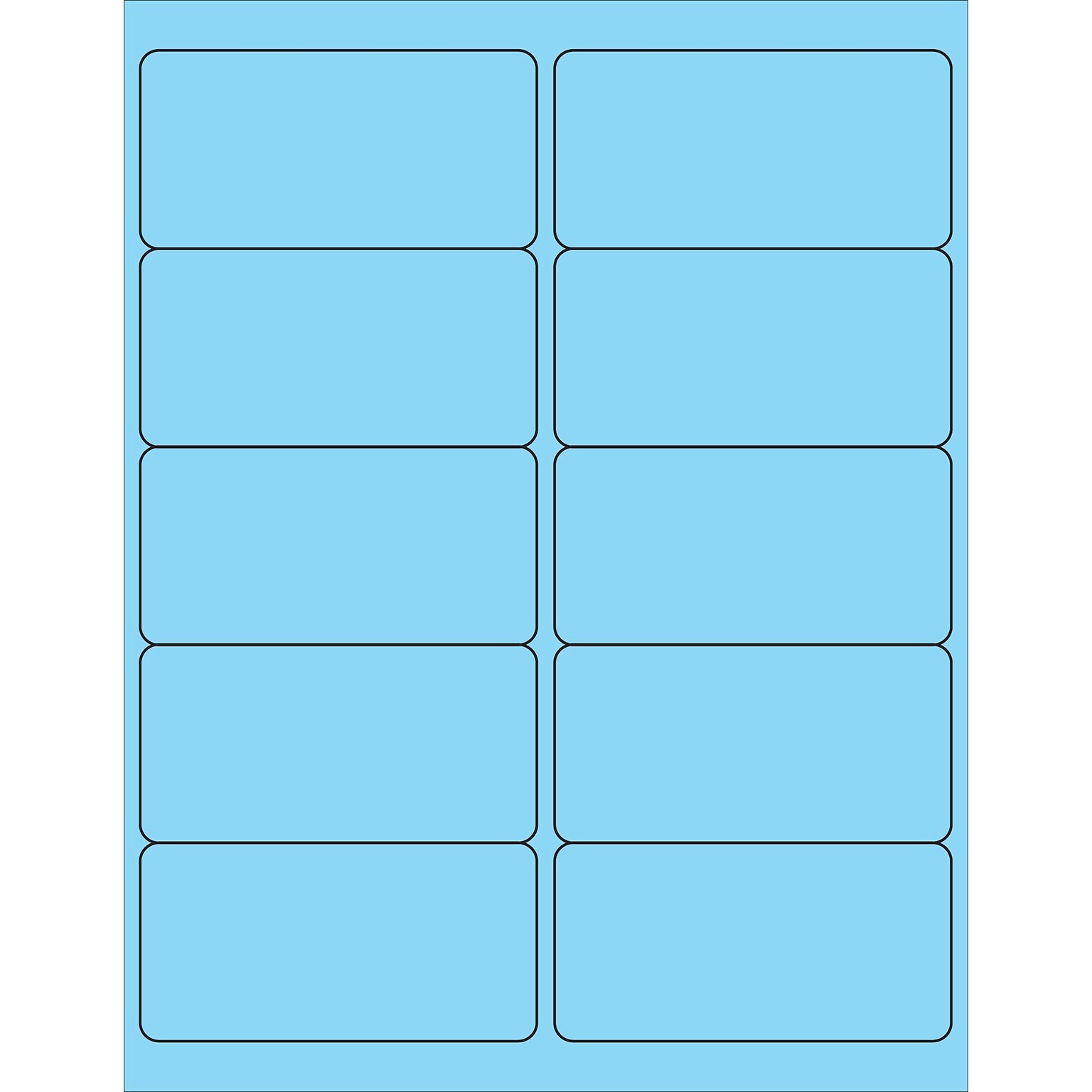 Tape Logic® Rectangle Laser Labels, 4 x 2, Pastel Blue, 1000/Case (LL178BE)