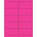 Tape Logic® Rectangle Laser Labels, 4 x 2, Fluorescent Pink, 1000/Case (LL178PK)