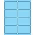 Tape Logic® Rectangle Laser Labels, 4 x 2 1/2, Pastel Blue, 800/Case (LL179BE)