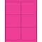 Tape Logic® Rectangle Laser Labels, 4 x 3 1/3, Fluorescent Pink, 600/Case (LL180PK)