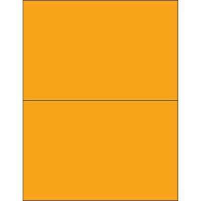 Tape Logic® Rectangle Laser Labels, 8 1/2 x 5 1/2, Fluorescent Orange, 200/Case (LL184OR)