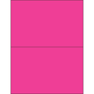Tape Logic® Rectangle Laser Labels, 8 1/2 x 5 1/2, Fluorescent Pink, 200/Case (LL184PK)