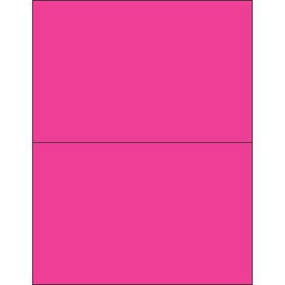 Tape Logic® Rectangle Laser Labels, 8 1/2 x 5 1/2, Fluorescent Pink, 200/Case (LL184PK)