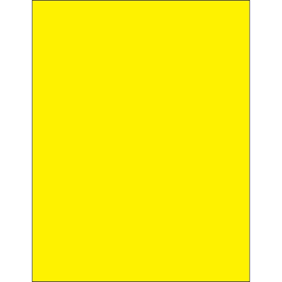 Tape Logic® Rectangle Laser Labels, 8 1/2 x 11, Fluorescent Yellow, 100/Case (LL185YE)