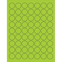 Tape Logic® Circle Laser Labels, 1, Fluorescent Green, 6300/Case (LL191GN)
