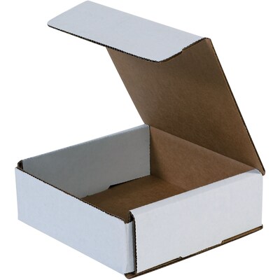 Corrugated Mailers, 8 x 8 x 2, White, 50/Bundle (M882)