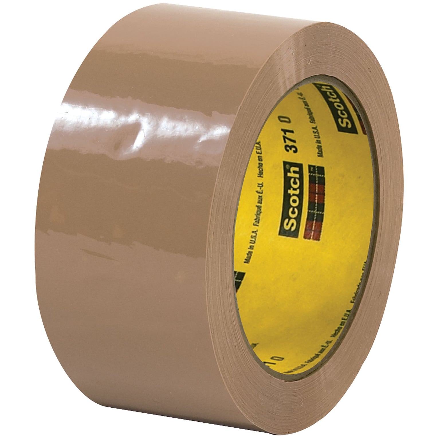 Scotch 371 Packing Tape, 2 x 110 yds., Tan, 6/Carton (T902371T6PK)