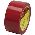 3M 373 Carton Sealing Tape, 2.5 Mil, 2 x 55 yds., Red, 6/Case (T901373R6PK)