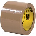 3M 371 Carton Sealing Tape, 1.9 Mil, 3 x 110 yds., Tan, 6/Case (T905371T6PK)