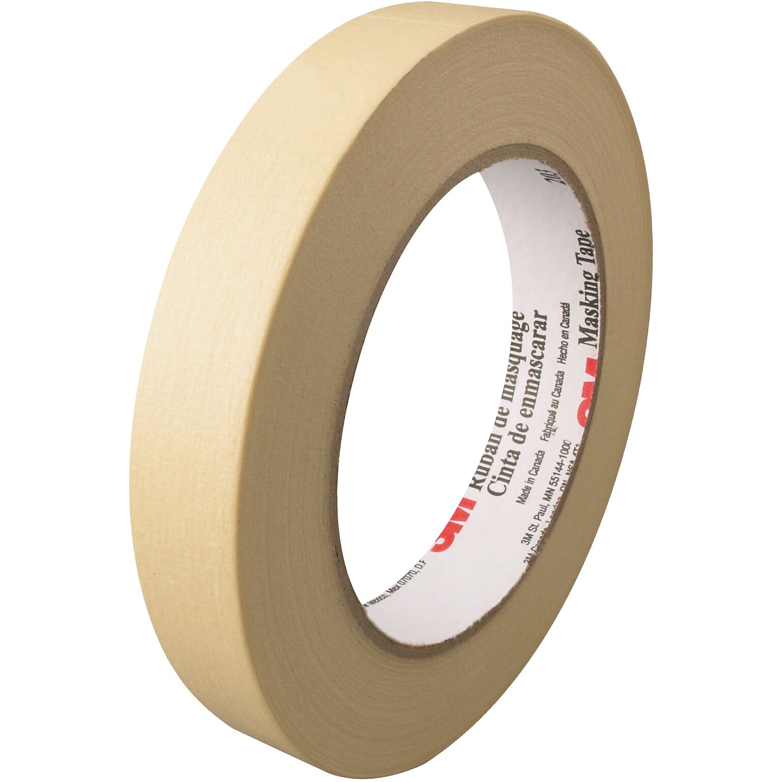 3M™ 203 Masking Tape, 3/4 x 60 yds., Natural, 12/Case (T93420312PK)